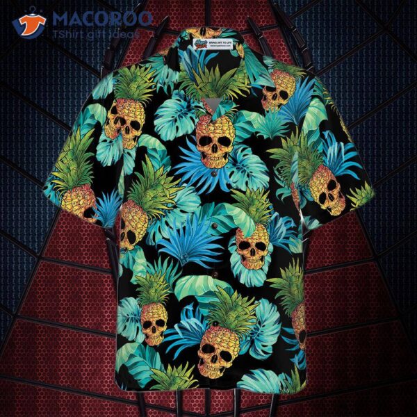 Pineapple Skull And The Tropical Leaves Hawaiian Shirt