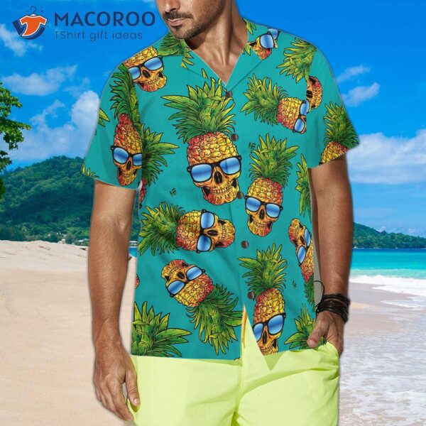 Pineapple Skull And The Tropical Leaves V2 Hawaiian Shirt