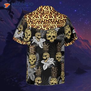 Pineapple Skull Leopard Tropical Hawaiian Shirt