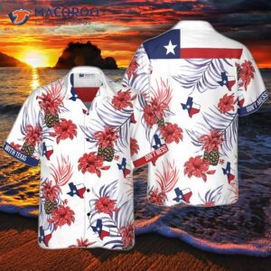 pineapple texas proud hawaiian shirt 0