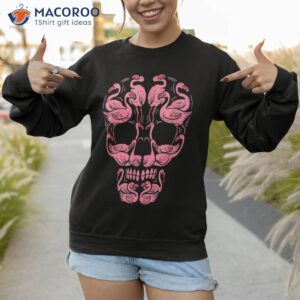 pink flamingo skull breast cancer awareness halloween 2021 shirt sweatshirt