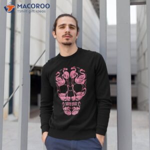 pink flamingo skull breast cancer awareness halloween 2023 shirt sweatshirt 1