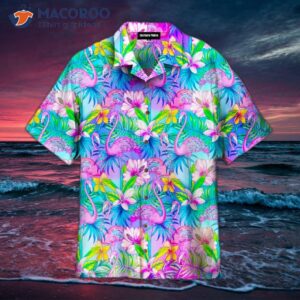 pink flamingo tropical hawaiian shirts 1