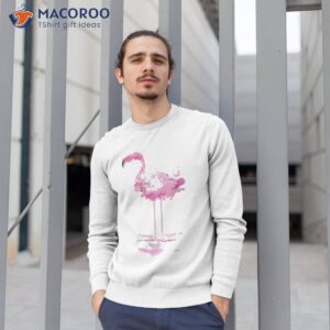 pink flamingo watercolor shirt bird painter tee gift sweatshirt 1