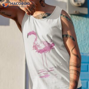 pink flamingo watercolor shirt bird painter tee gift tank top 1