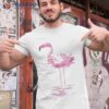 Pink Flamingo Watercolor Shirt | Bird Painter Tee Gift