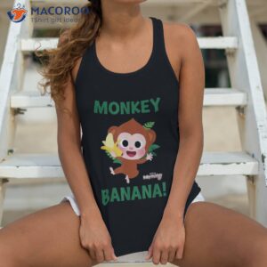 pinkfong monkey banana official shirt tank top 4