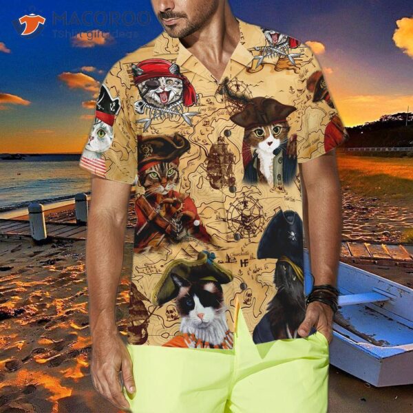 Pirate Cat Hawaiian Shirt