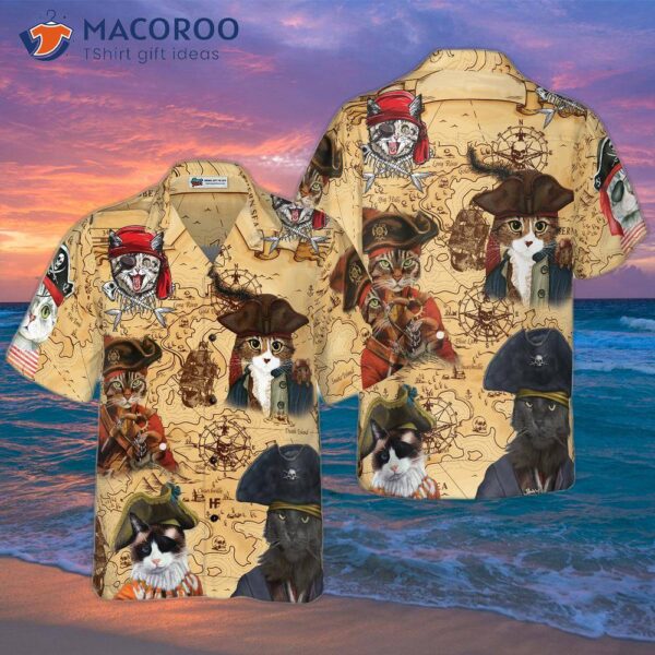 Pirate Cat Hawaiian Shirt