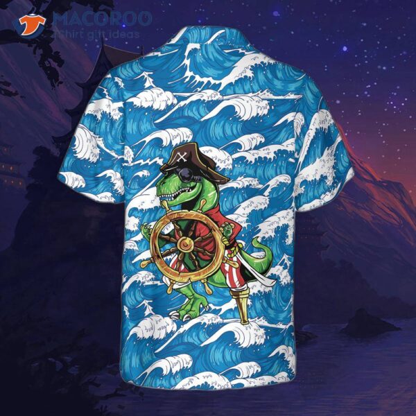 Pirate-dinosaur Hawaiian Shirt