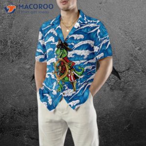 pirate dinosaur hawaiian shirt 4