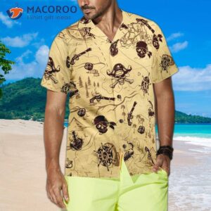 pirate patterned hawaiian shirt 0