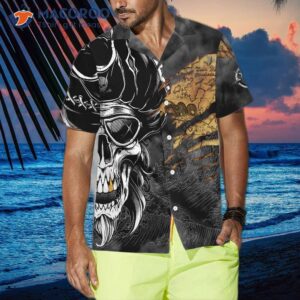 pirate s skull hawaiian shirt 0 2