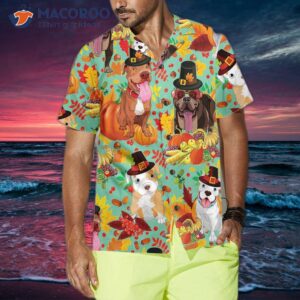 pitbull dog happy thanksgiving hawaiian shirt funny gift for day 3