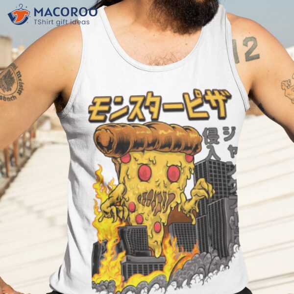 Pizza Kong Japanese Monster Kaiju Food I Love Pizza Shirt