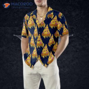 pizza skull pattern hawaiian shirt 4