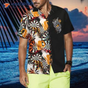 play darts and drink beer in a hawaiian shirt 1