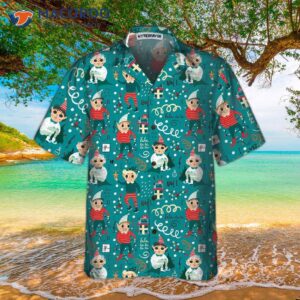 playful christmas elves hawaiian shirt funny elf best gift idea 2