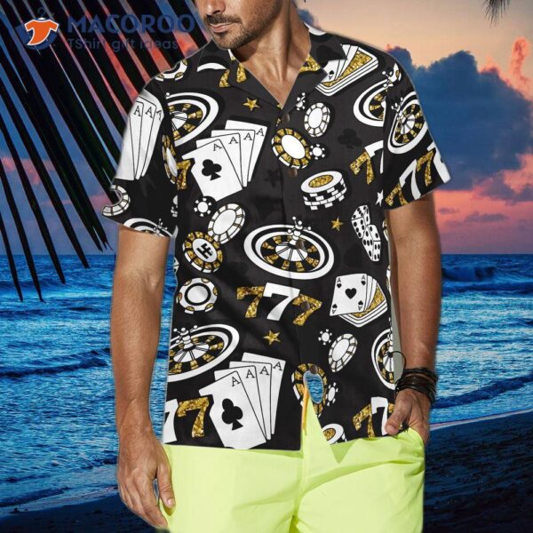 Playing Chip Card Poker Hawaiian Shirt For