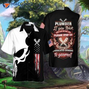 plumber s proud skull hawaiian shirt 2