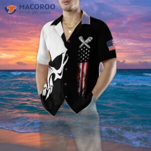 plumber s proud skull hawaiian shirt 4