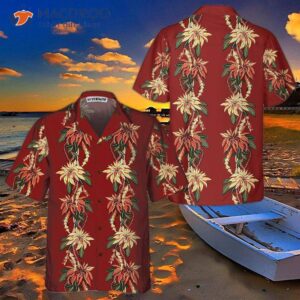 poinsettia christmas hawaiian shirt vintage best gift ideas 0