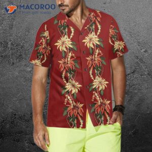 poinsettia christmas hawaiian shirt vintage best gift ideas 3