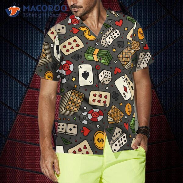 Poker Seamless Pattern 02 Hawaiian Shirt