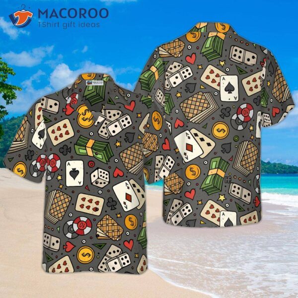 Poker Seamless Pattern 02 Hawaiian Shirt