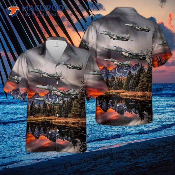 Polish Air Force Mikoyan-gurevich Mig-29 Fulcrum Hawaiian Shirt