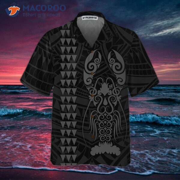Polynesian Lobster Hawaiian Shirt, Unique Black Shirt For And , Gift Lovers