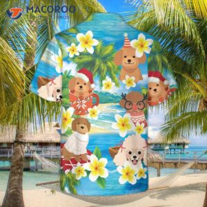 poodle i wish you a merry christmas hawaiian shirt best gift idea 1