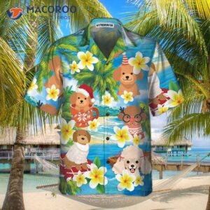 poodle i wish you a merry christmas hawaiian shirt best gift idea 2