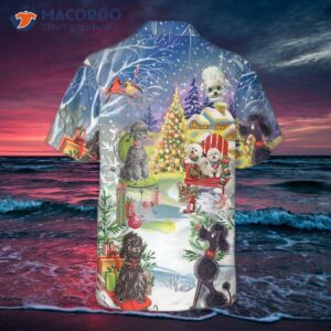 poodle through the snow hawaiian shirt funny christmas shirt for amp best gift 1