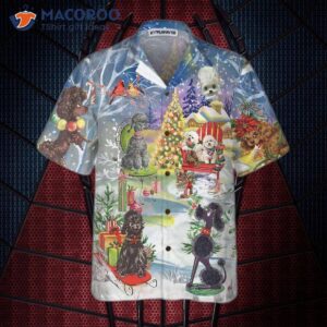 poodle through the snow hawaiian shirt funny christmas shirt for amp best gift 2