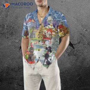 poodle through the snow hawaiian shirt funny christmas shirt for amp best gift 3