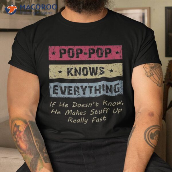 Pop-pop Knows Everything If He Doesn’t Know For Father Shirt