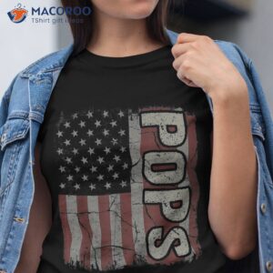 pops american flag vintage father s day 4th of july gift shirt tshirt