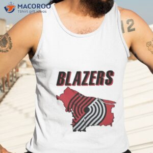 portland trail blazers basketball map logo 2023 shirt tank top 3