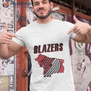 Portland Trail Blazers Basketball Map Logo 2023 Shirt