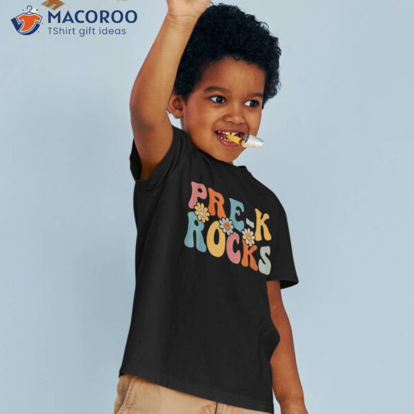 Pre-k Rocks Shirt Funny Back To School Teacher Students Kids