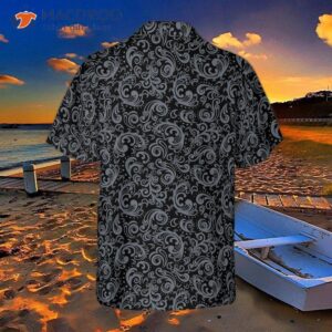 premium black and white baroque style gothic hawaiian shirt 1