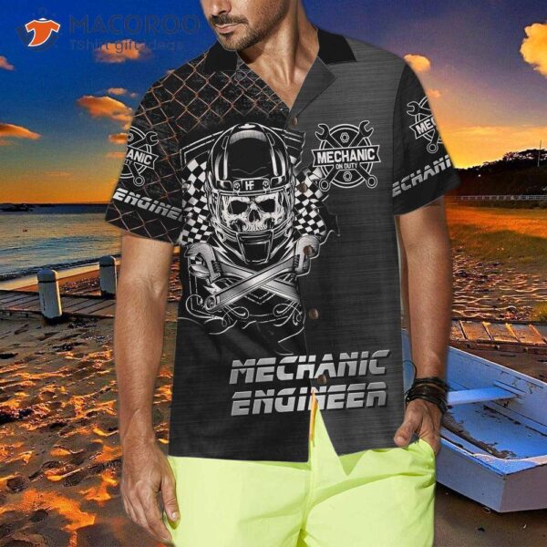 Premium Mechanics Hawaiian Shirt, Cool Skull Shirt For , Best Gift