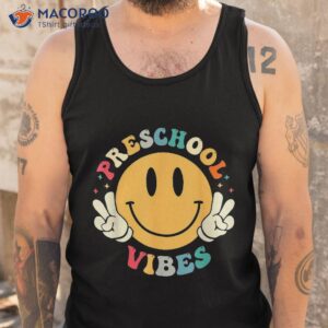 preschool vibes team pre k teacher student back to school shirt tank top