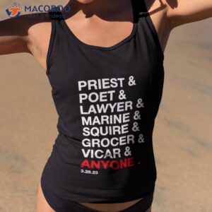 priest poet lawyer marine squire grocer vicar anyone shirt tank top 2