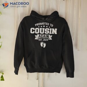 promoted to cousin again 2024 funny pregnancy announcet shirt hoodie