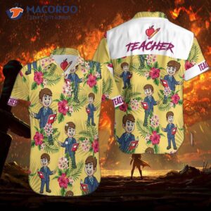 proud teacher wearing a hawaiian shirt 3