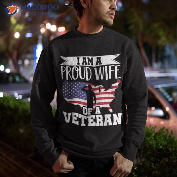 Proud Wife Of Veteran Nothing Scares Patriotic Veterans Day Shirt