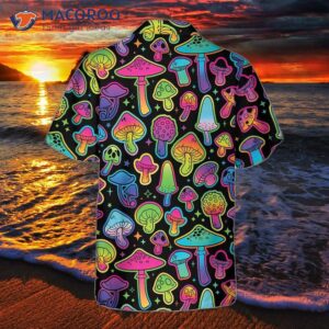psychedelic mushroom pattern hawaiian shirt printed trippy shirt for and 1