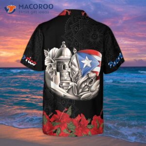 puerto rican manga flower hawaiian shirts 1